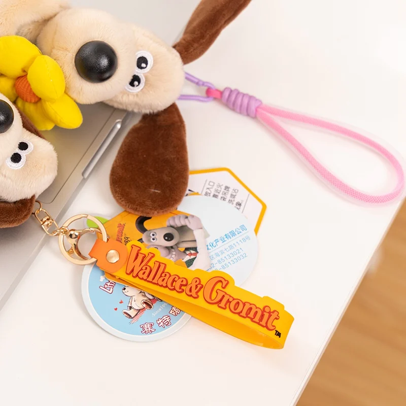 Eredeti wallace&gromit Plüss Gyermek- kawaii gromit wallace toys Gúnyrajz Kutya Olvasottság Medál kulcs Futószalag Anime aranyos Kutyakölyök Kitömött dolls