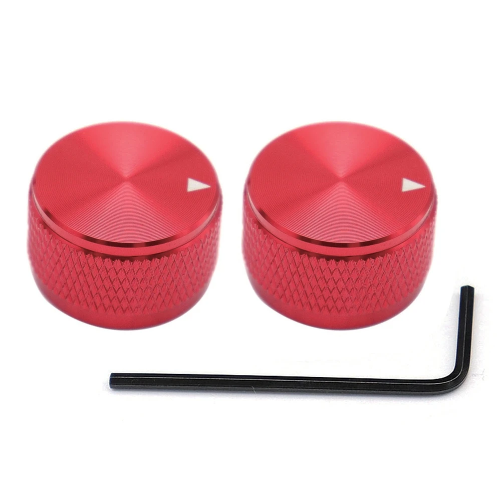 1 Stück/2 Stück Aluminium-Gitarren-Metallknöpfe, 6 mm Metall-Topfknöpfe mit Anzeige und Stellschraube für Gitarre/Bass/Audioausrüstung – Detail 11
