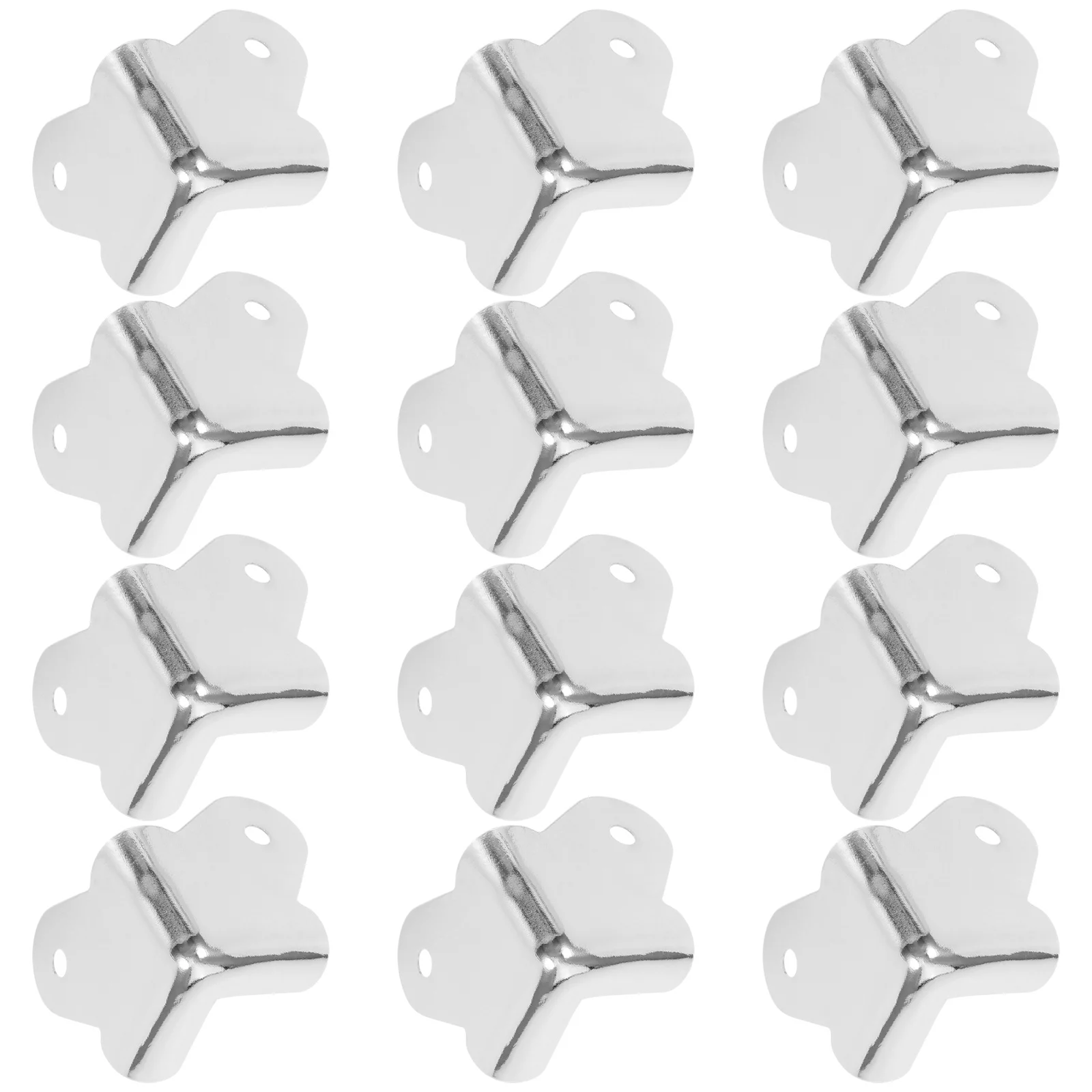 

12Pcs Speaker Corner Guards Metal Silver Audio Box Edge Bumpers Cabinets Loudspeaker Amplifier Protective Corner