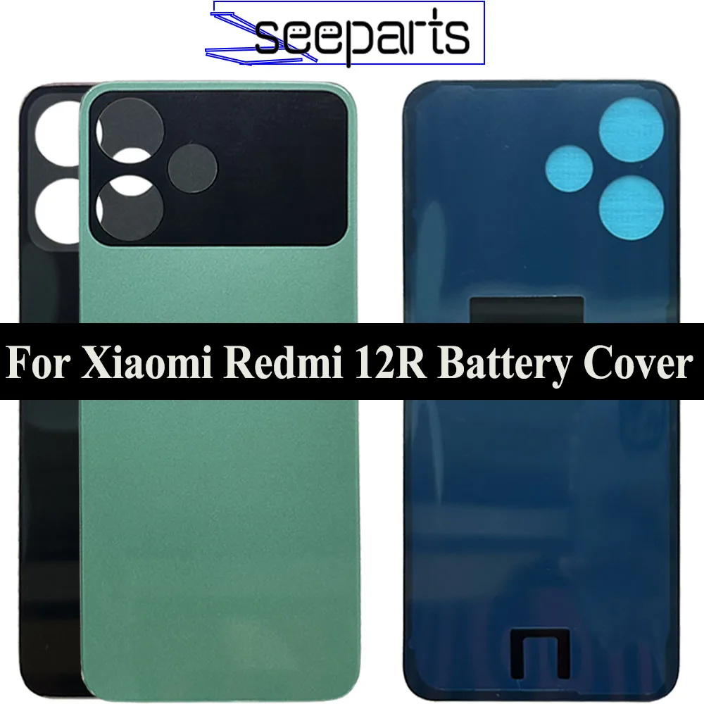 

New Back Cover For Xiaomi Redmi 12R Battery Cover Door Back Housing Rear Case Replacement For Redmi 12R 23076RA4B Back Cover