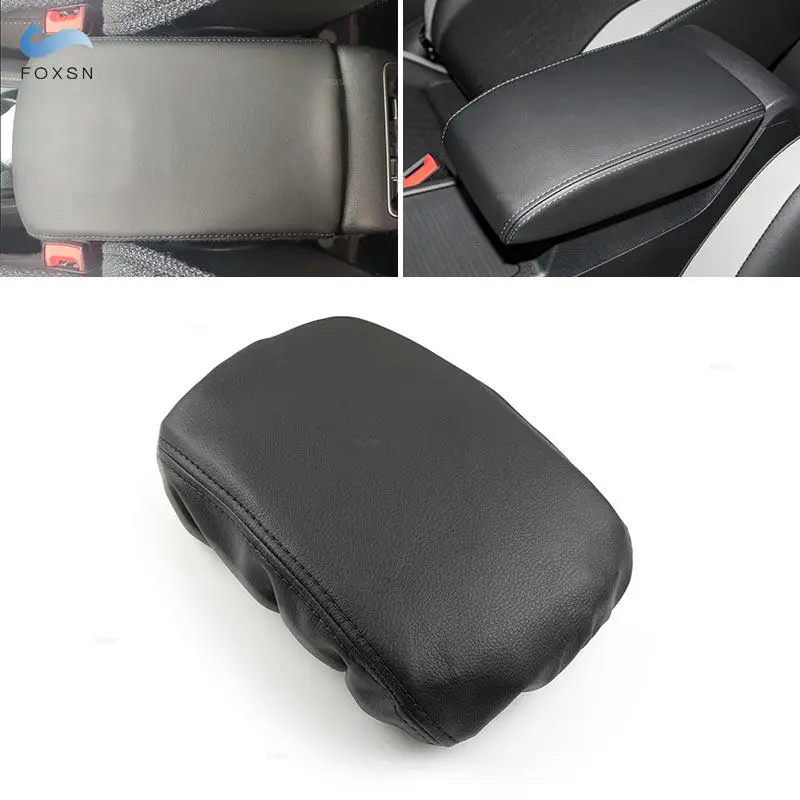 Soft Leather Console Armrest Cover For VW Golf 8 MK8 2020 2021 Car Center Control Armrest Box Skin Cover Trim