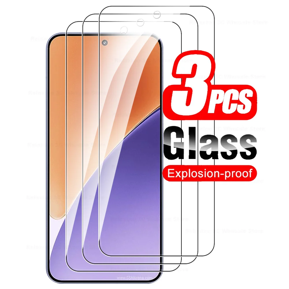 Glass For Xiaomi 15 Screen Protector 3Pcs Protective Glass For Xiaomi 14T 13T Mi14 Mi 13 T Pro Xiaomi14TPro Mi15 Tempered Glass