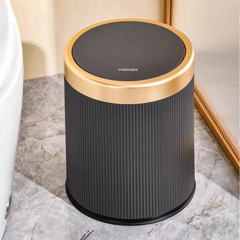 

Separate Trash Bins Kitchen Trash Ca#Trash Can Household Model With Lid Large Capacity Bathroom Toilet Hotel Room Light Luxury