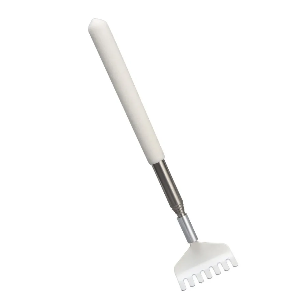 5Pcs Stainless Steel Extendable Back Scratcher White 20-66cm Metal Back Scratcher Telescopic Back Scratcher Relaxation Use