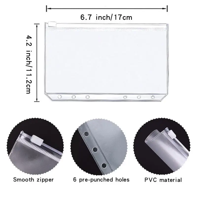 A6-Budgetordnerplaner mit 12 Geldumschlägen, bunter Notizbuchordner aus PU-Leder mit 12 A6-Ordnertaschen – Detail 4
