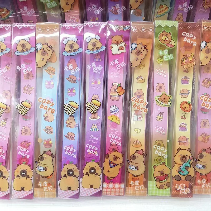 40Pcs/Box Cartoon Capybara Colorful Papers Lucky Star DIY Handmade Origami Paper Strips Decor Folding Paper gift
