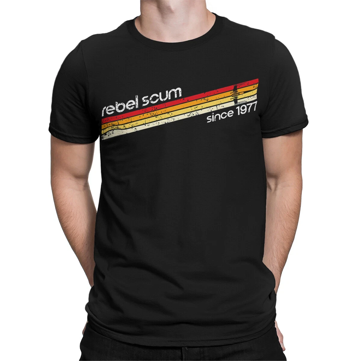 Rebel Scum 1977 Iconic Movie Quote Gift Vintage Mens Womens T-Shirts Mens T-Shirts Tee Top Casual Wear Graphic Short Sleeve