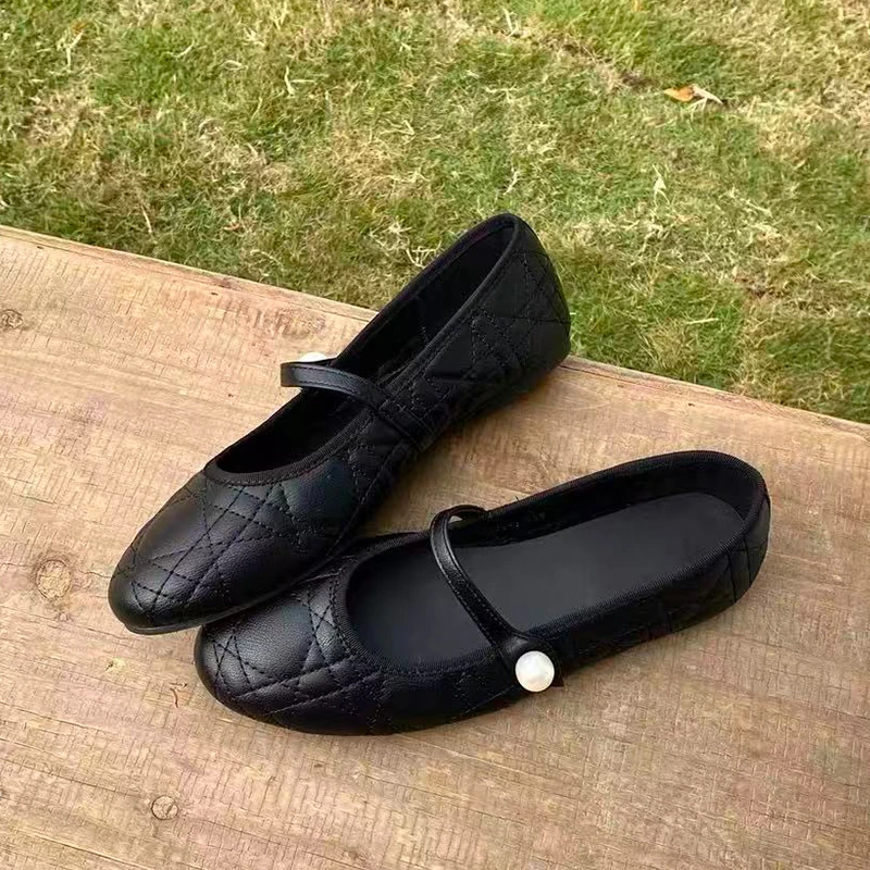 Women Pearl Loafers Shoes Flats Casual Sport Shoes 2026 Spring Trend Walking Shallow Shoes Comfort Ballet Zapatos Mujer Sneaker