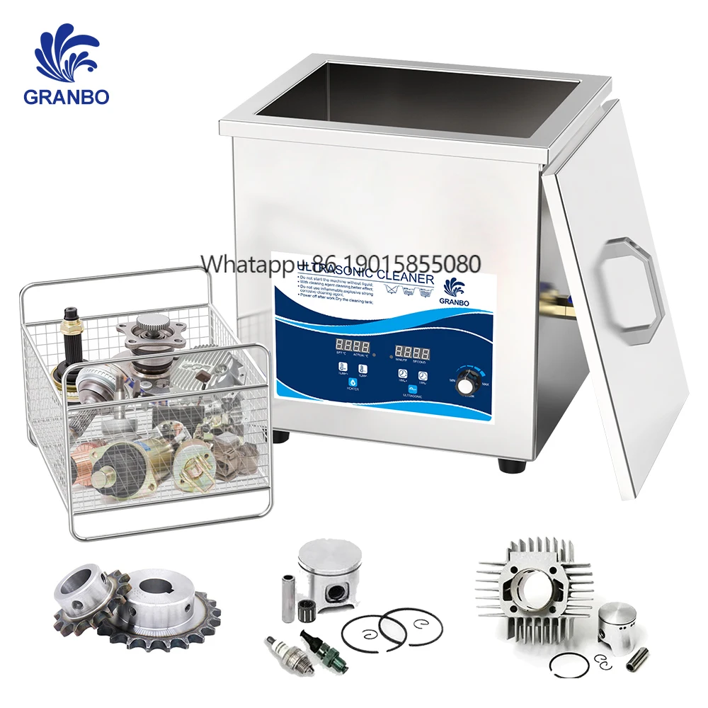 

Granbo 14L Industrial Ultrasonic Cleaner Generator Built-in With Power Adjustable for Oil / Rust and Wax Removal of Small Items
