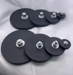 1/5/10pcs D22 D43 D66 D88 Rubber Coated Magnet Magnetic Base Flat Thread Mounting Bracket Holder For Boat LED Light Car Bar