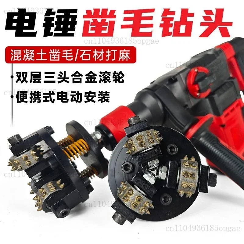 Electric Chisel Concrete Construction Site Wall and Ground Hammer Bridge Deck