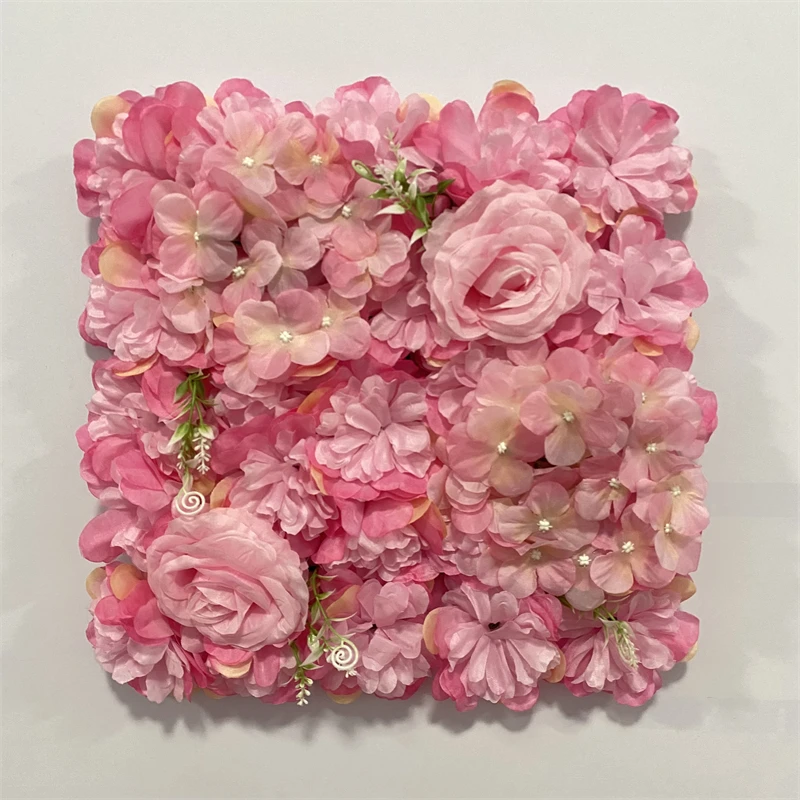 Panel de pared de flores de seda artificiales, telón de fondo para fiesta de boda, decoración de habitación de cumpleaños y niñas, 30x30cm, 6 uds.