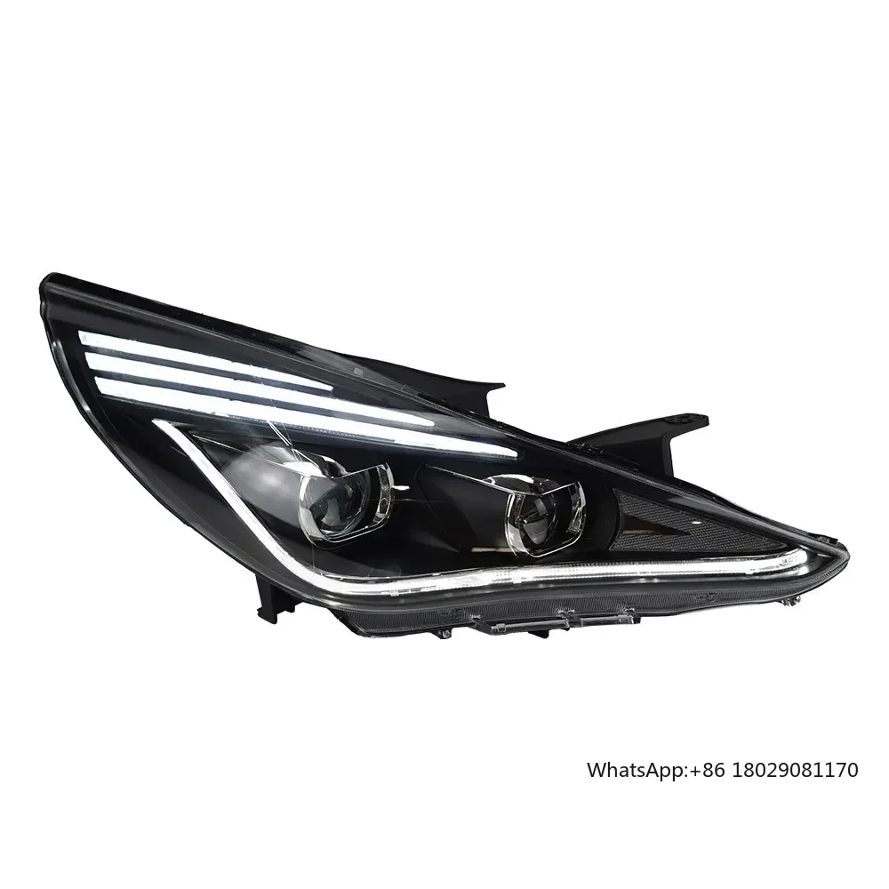 

New Arrival led headlights for Sonata YF Sonata I45 Angel Eyes LED head lamp 2009 to 2014 year Type For Hyundai