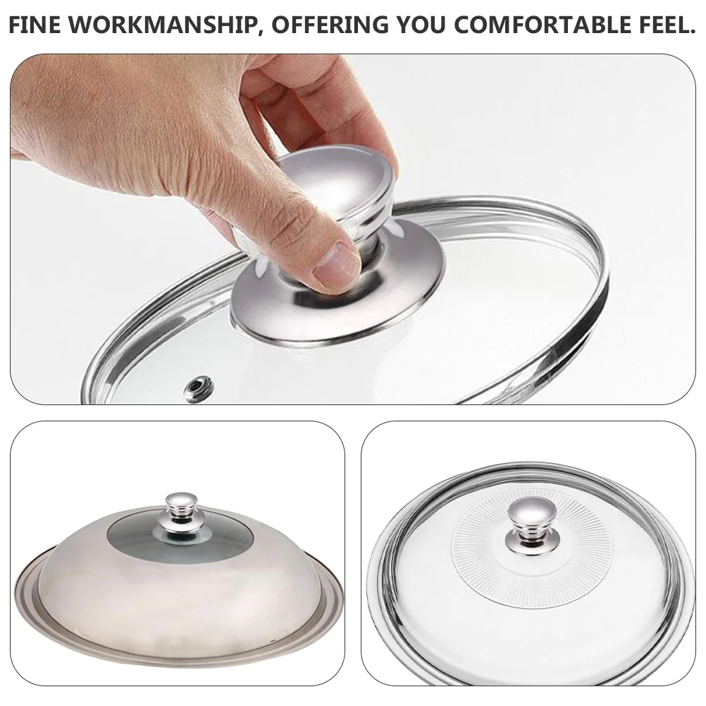 

4pcs Pot Lid Handle Replacement Stainless Steel Cookware Grips Removable HeatResistant Kitchen Accessories Pan Cover Parts