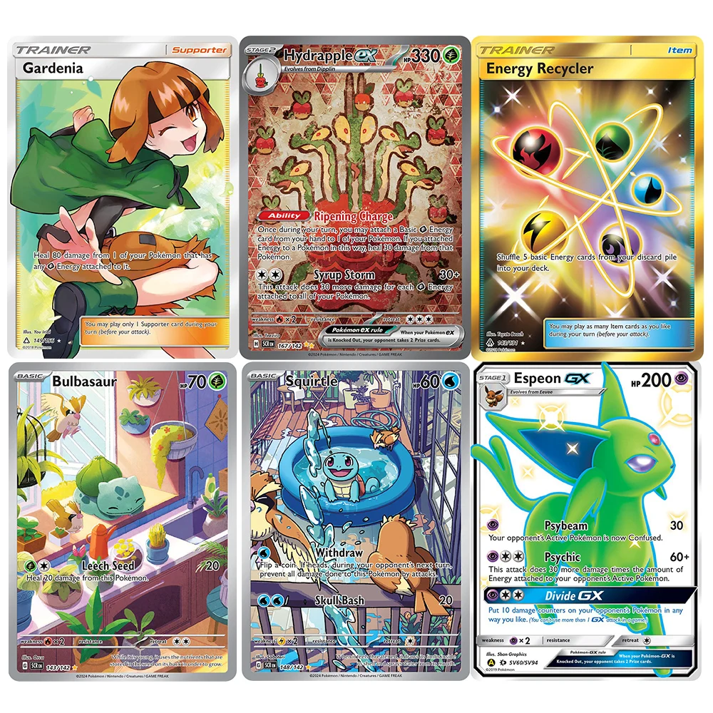 PKM Holographic Single Cards Scarlet & Violet Sun & Moon Foil Game Collection Cards PTCG PROXY Cards Kids Toys