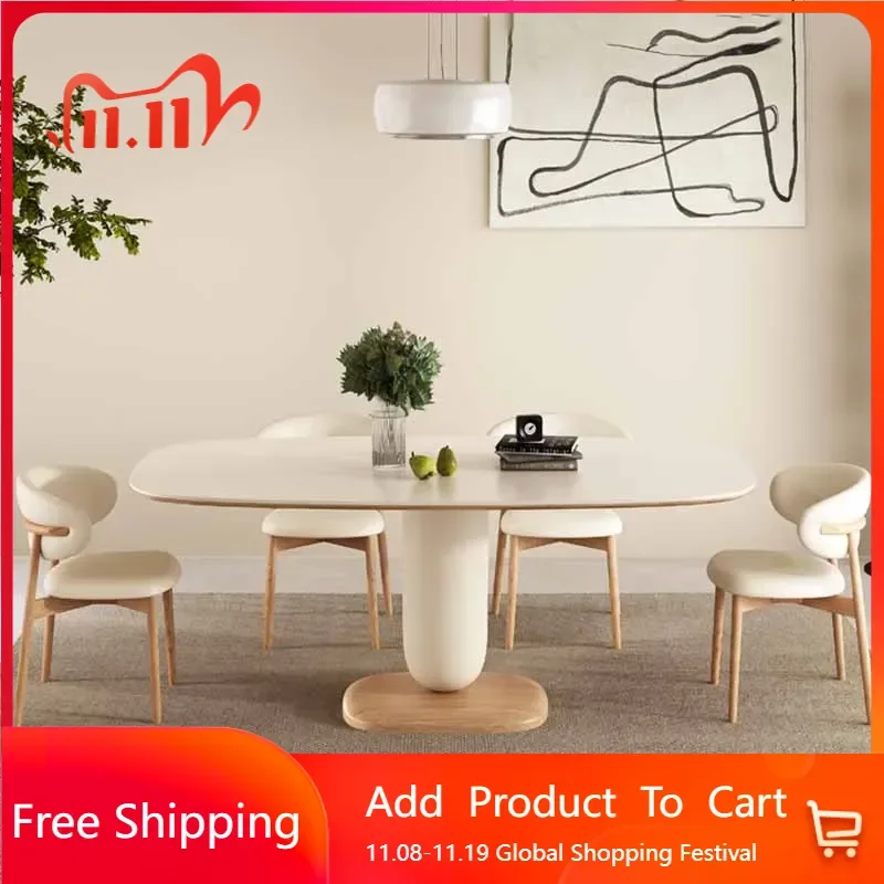 

Итальянский обеденный стол для вечеринок, уникальная гостиная, овальный центр, обеденный стол, центральный дизайн кухни, мебель для дома Tavolo Da Pranzo