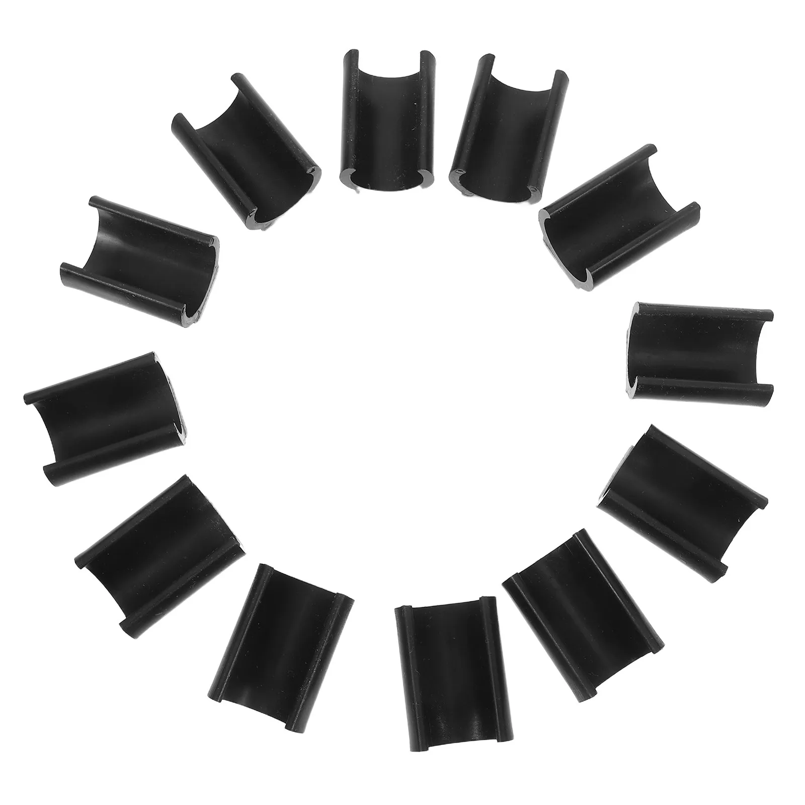 12Pcs U-Shaped Chair Leg Caps 25Mm with Felt Pad Anti-Slip Noiseless Furniture Floor Protectors for Hardwood Dining Room Office