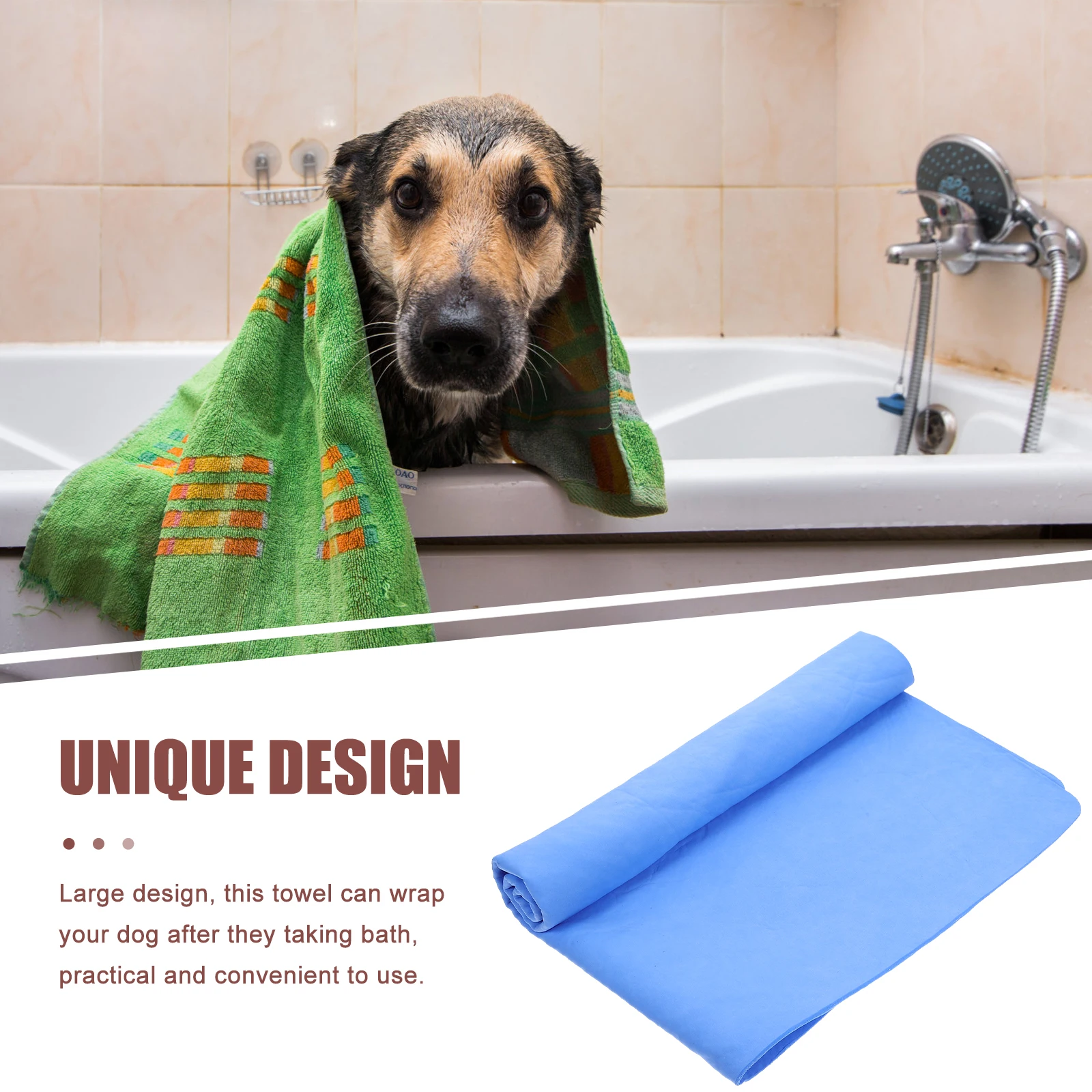 

2Pcs Pet Bath Towel Pva Super Absorbent Quick Drying Large Size Dog Cat Towels Pet Bath Towel Towels Dog Shower Tool