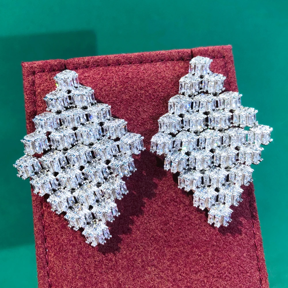 

Missvikki 47mm Brand Fashion Luxury Big Earrings for Women Wedding Full Micro CZ Cubic Zircon Dubai Indian Earrings Bohemia Hot