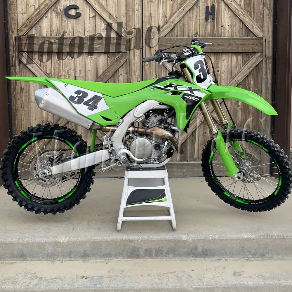 반사 오토바이 휠 림 스티커 스트라이프 데칼, KX 450 250 125 500 KX250X KX450X KX450SR KX250F KX450F