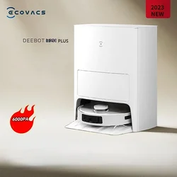 Ecovacs-Robot aspirador DEEBOT T20 PRO PLUS, Original, 6000Pa, 55 ℃, fregona de lavado con agua caliente, 5200mAh, actualización X1 OMNI