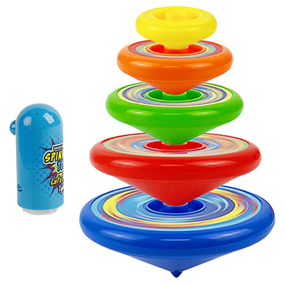 Stacked Top Desktop Stacking Toy Tops for Kids Balance Gyro Interesting Toys Plastic Gyros Rotating