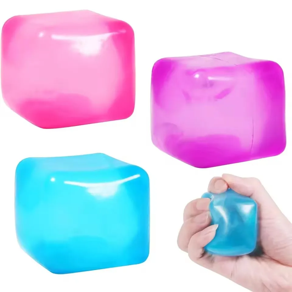 

Мягкие игрушки-антистресс Squishy Ice Cube Maltose Fidgets Toys, прозрачные квадратные игрушки-мочи для снятия стресса, подарки для друзей и взрослых