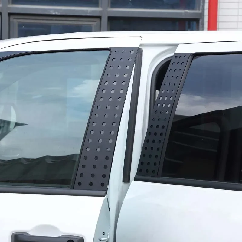 

Для Toyota Tundra 2022-2025 + алюминиевый сплав, черный автомобильный центральный столб, сотовая декоративная панель, наклейка, защитные аксессуары