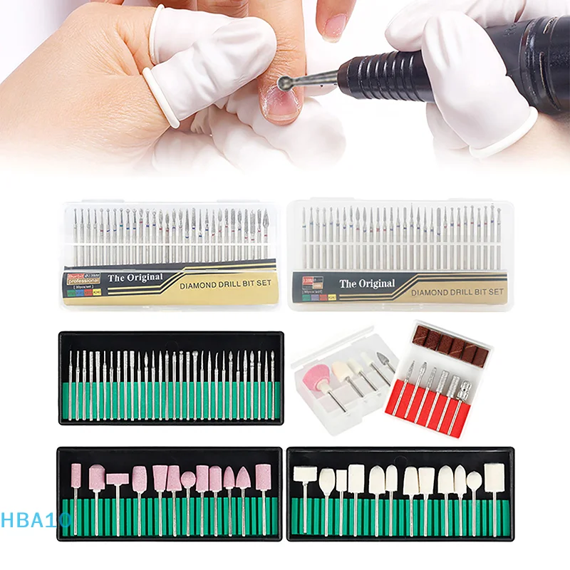 

12/30Pcs Diamond Nail Art Electric File Drill Bits Cutter Polishing Grinding Head Manicure Pedicure Machines Tool Accessories