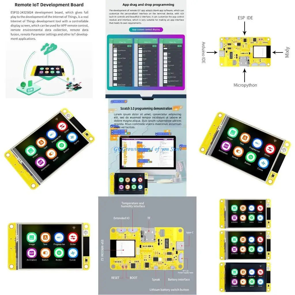 

H9EB WiFi Bluetooth-compatible Development Board 2.4inch LCD TFT Module 240x320 Smarts Display Screen Touch