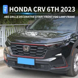 Car Front fog lamp frame For Honda CRV 2023 grille decorative strip Trim Anti-collision strip For CR-V 6th Exter modification ac