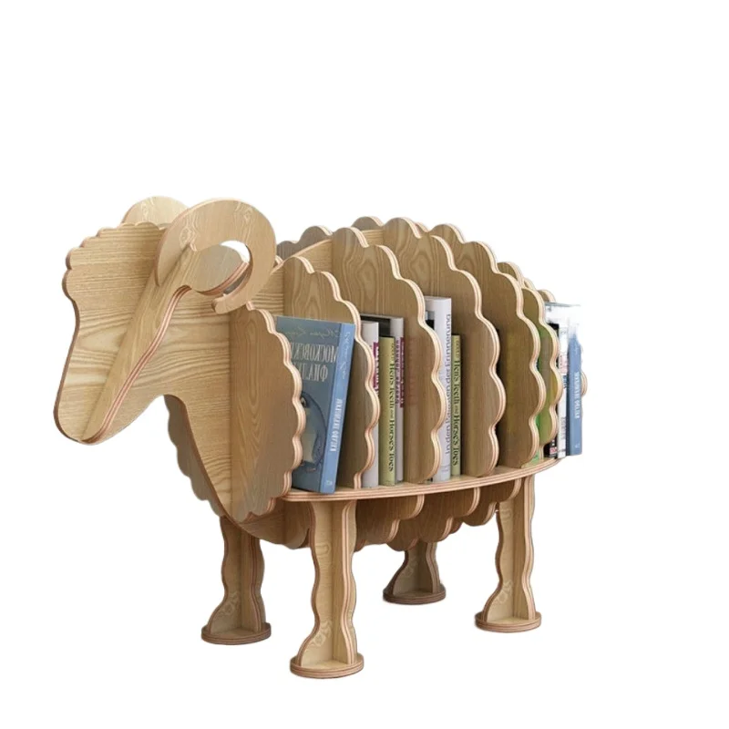 

Kindergarten sheep bookshelf animal children's room primary school students floor ornament