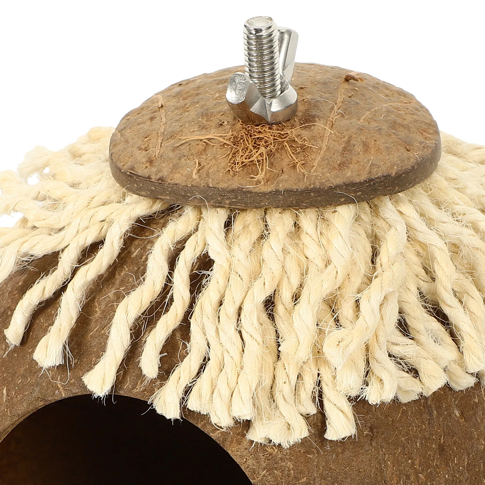 

Natural Coconut Shell Bird Breeding Nest Hanging For Parrots Durable Hideout Coconuts Birds Nest Cage Resting Bed Pet Breeding