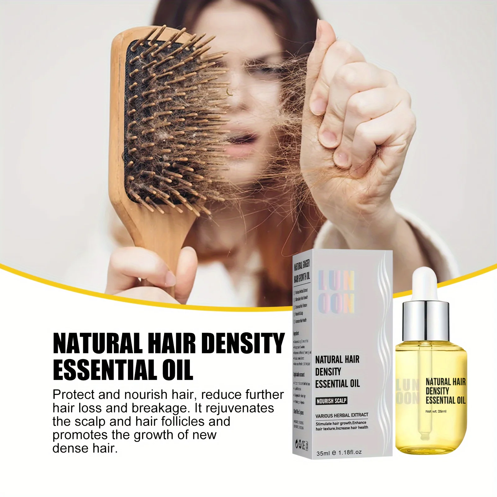 35ML Hair Growth Serum Dense Regrowth Fast Growing Hair Essential Oil Ginger Hair Promoting Regeneration  Beauty Hair Care