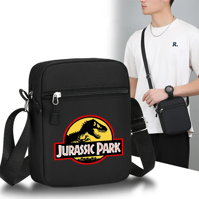 Jurassic Parks Shoulder Bag Fashion Printed Zipper Adjustable Straps Pouch Men's Light Casual Crossbody Bags Cute Handbags Gifts