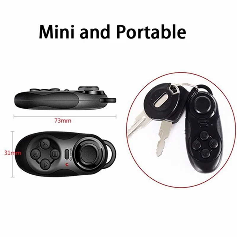 Mando a distancia inalámbrico B16C Compatible con Bluetooth para Xiaomi iPhone 8 IOS Android VR PC teléfono TV Box Tablet