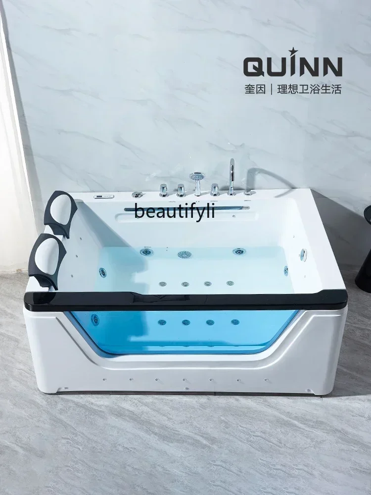 

Double Couple Luxury Waterfall Massage Bathtub Acrylic Hotel Household Constant Temperature Bathtub