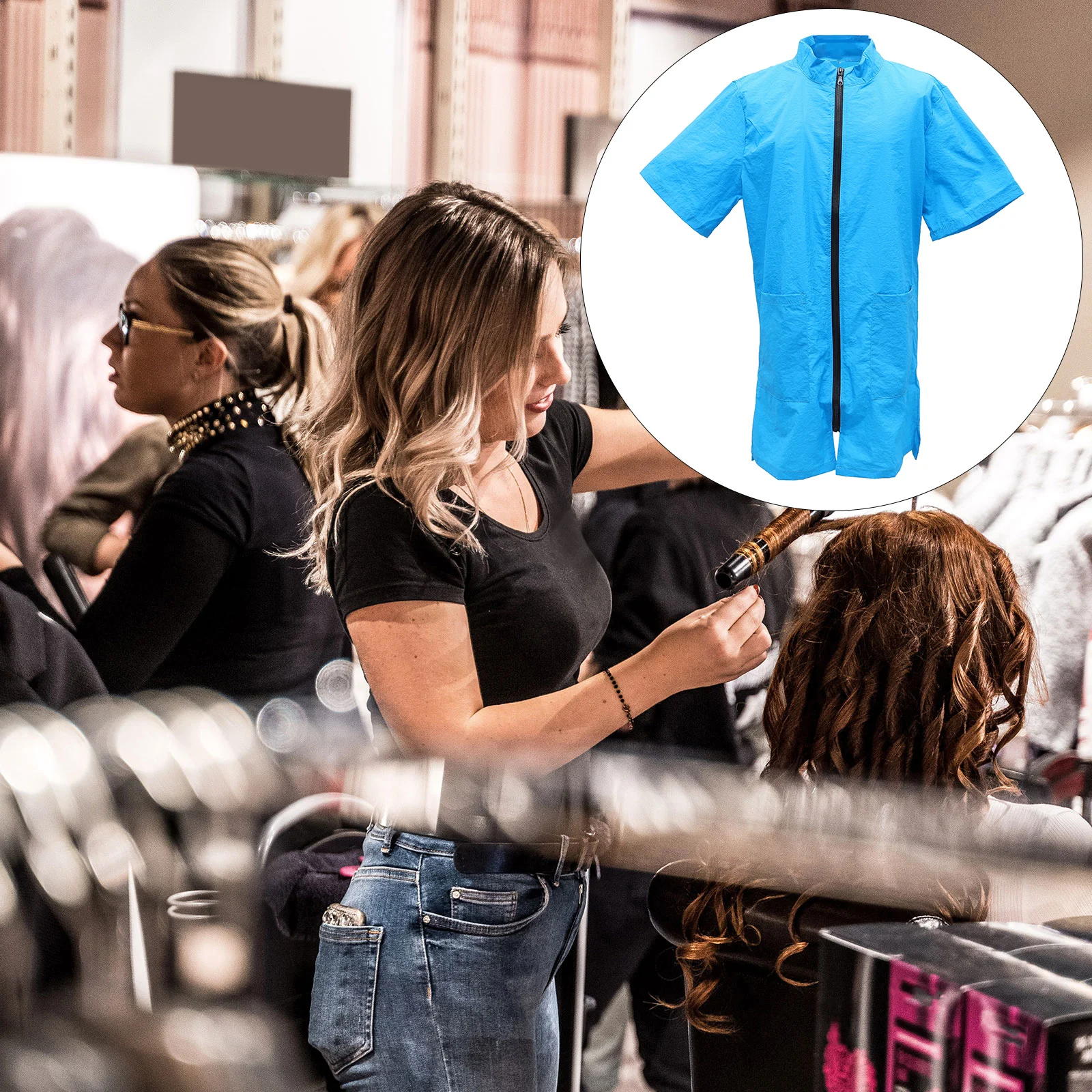 1 قطعة مقاوم للماء الحيوانات الأليفة الاستمالة موحدة النايلون ملابس العمل لمتجر الحيوانات الأليفة صالون حمام الحلاق حديقة مكافحة ساكنة المئزر #3