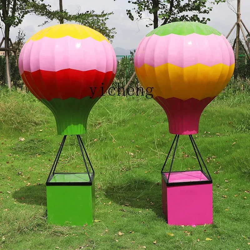 L18- fiberglass large hot air balloon sculpture outdoor public garden landscape handicraft ornament