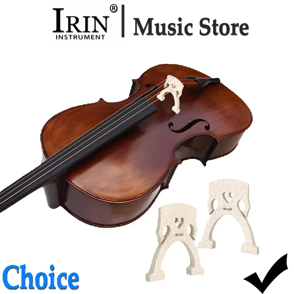 HK·LADE Cello Bridge Baroque LN252 Cello Bridge – Handcrafted from Air-Dried Maple Cello Bridge Cello Replacement Parts