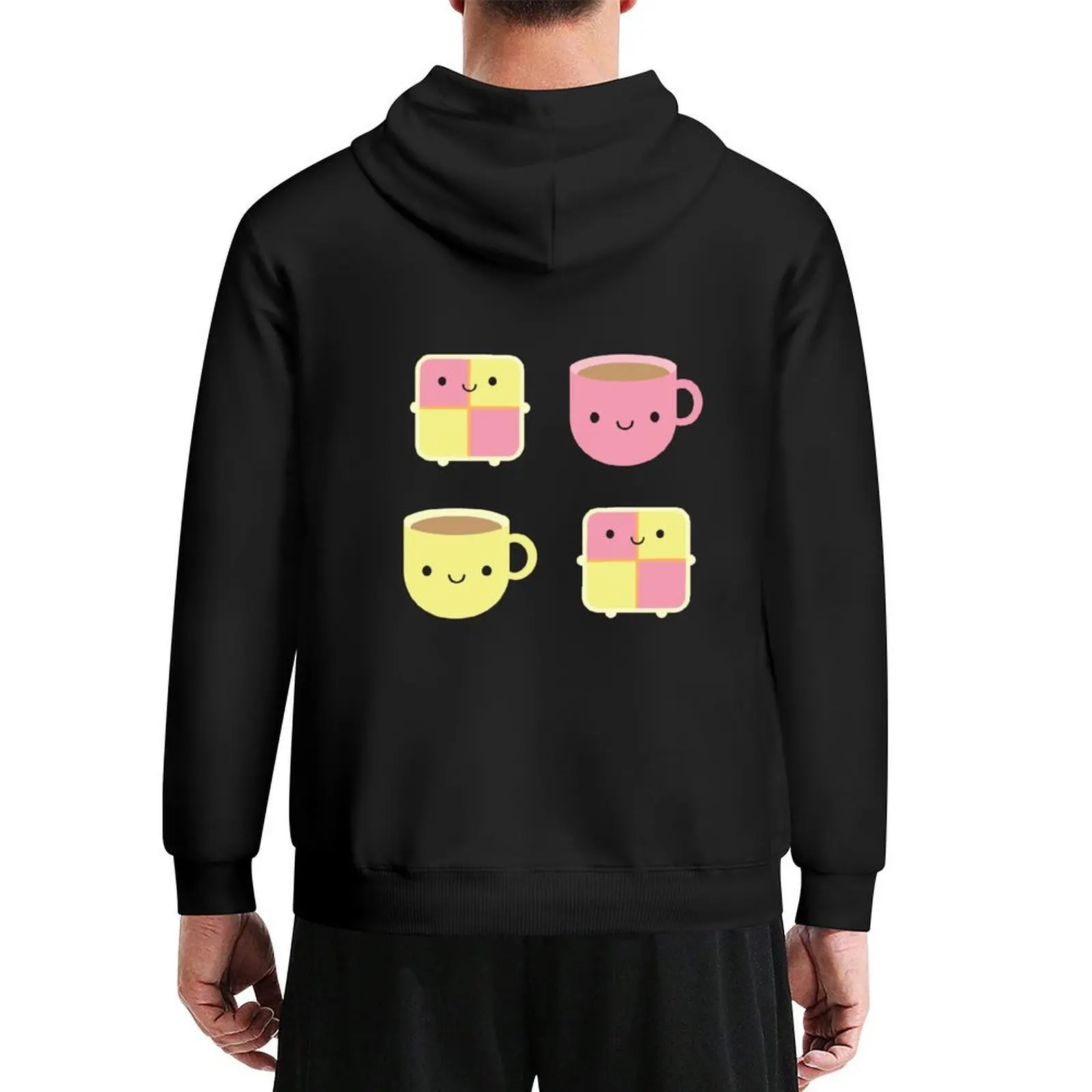 

Kawaii Battenberg Cake & Cup of Tea Hoodie men's sweat-shirt mens designer clothes anime clothing tracksuits