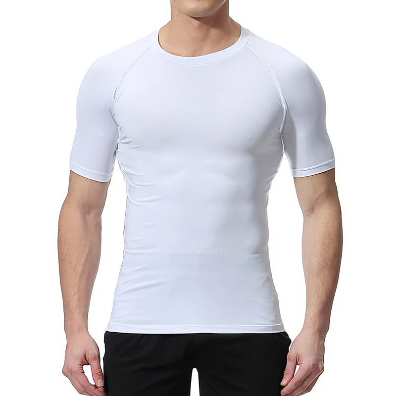 Graphic Compression Shirts for Men Athletic Quick Dry Rash Guard Stretchy Baselayers Undershirts Gym Workout Running Tshirt Tops