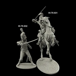 75MM resin unpainted model kit, Russian Cuirassier Regiment Private (2 men + 3 heads + 1 horse) unassembled and unpainted GK