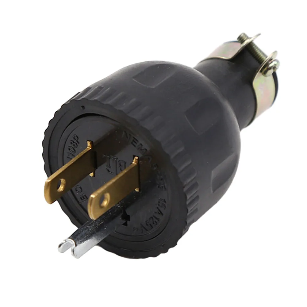 Generator Plug Plug 15A 3 Pins AC125V Replacement Part Copper Feet For BTL Generator For Transfer Switches NEMA 5-15