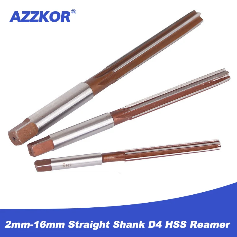 2mm-16mm prosto Shank D4 HSS rozwiertak Chucking inżynieria narzędzie do frezowania 3mm/4mm/5mm/6mm/8mm/10mm/12mm/14m 6 flety H