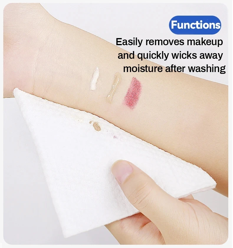 100 Stuks Wegwerp Gezichtshanddoek Katoenen Tissue Zachte Dikke Droge Veeg Herbruikbare Make-Up Remover Pads Gezichtsreinigingsdoekje