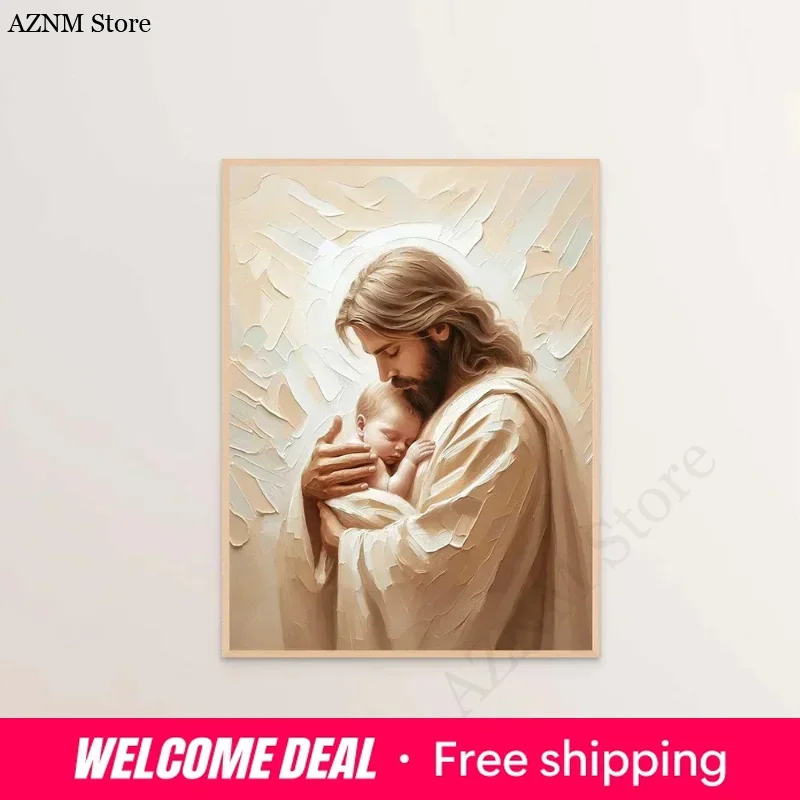 Jesus Christ Canvas Postres Christian Jesus Portrait Wall Art Print Poster I Will Walk with Christ LDS Bible Verse Gift Poste