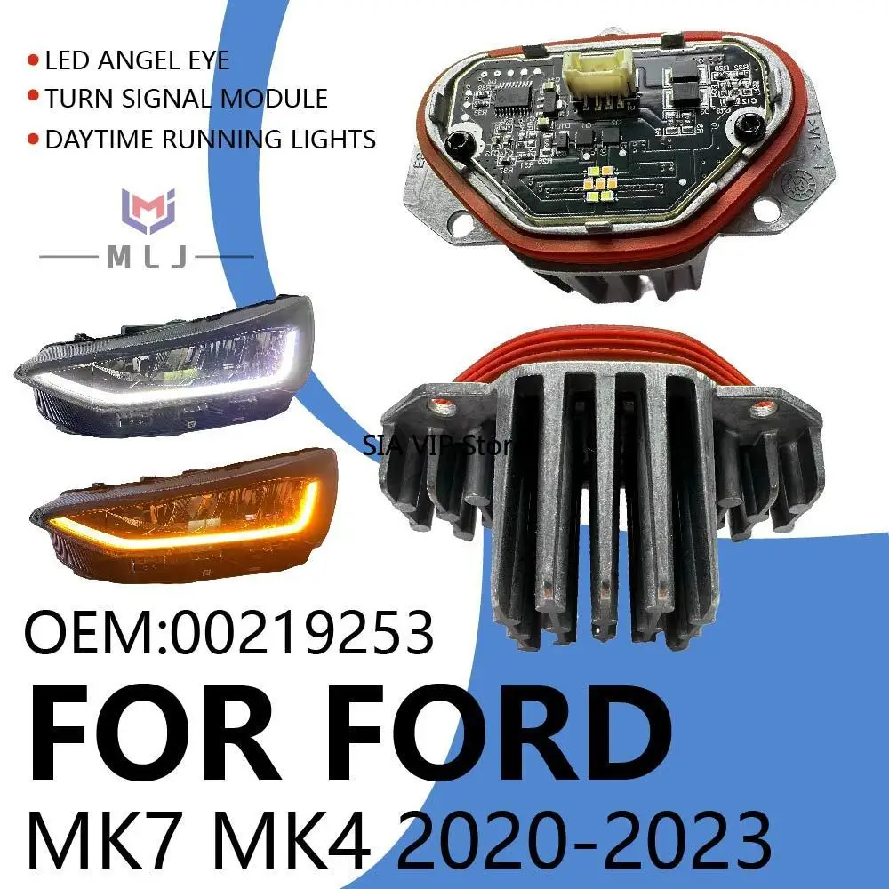 

Car headlight For Ford MK7 MK4 LED 2020-2023 OE 00219253 NEW angel eyes daytime running lights and turn signal module