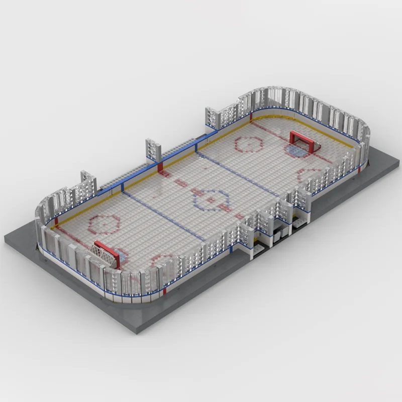 Moc Building Bricks Hockey Rink Model City Street View Technology Modular Blocks Gifts Toys For Children DIY Sets Assembly