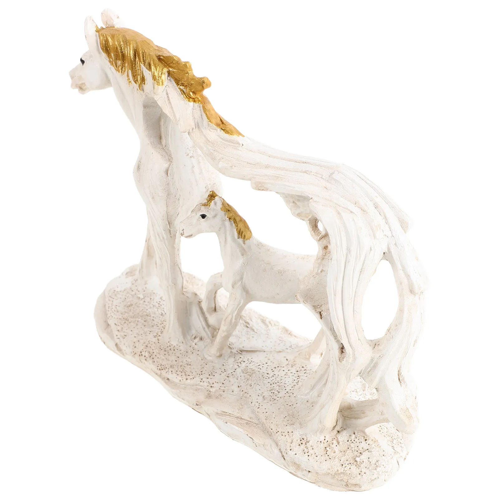 Resin Hollow Horse Statue Minimalist Sculpture Feng Shui Desk Living Room Decor Symbol of Success Prosperity Home Ornament